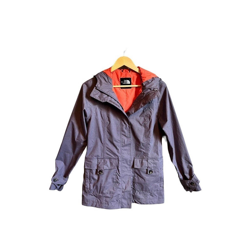 THE NORTH FACE Women’s Sz SP Small Lavender Windbreaker Rain Hooded Jacket Coat - Picture 3 of 7